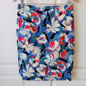 NEW J.Crew Mercantile Women's Floral Printed Basketweave Pencil Skirt Size 4